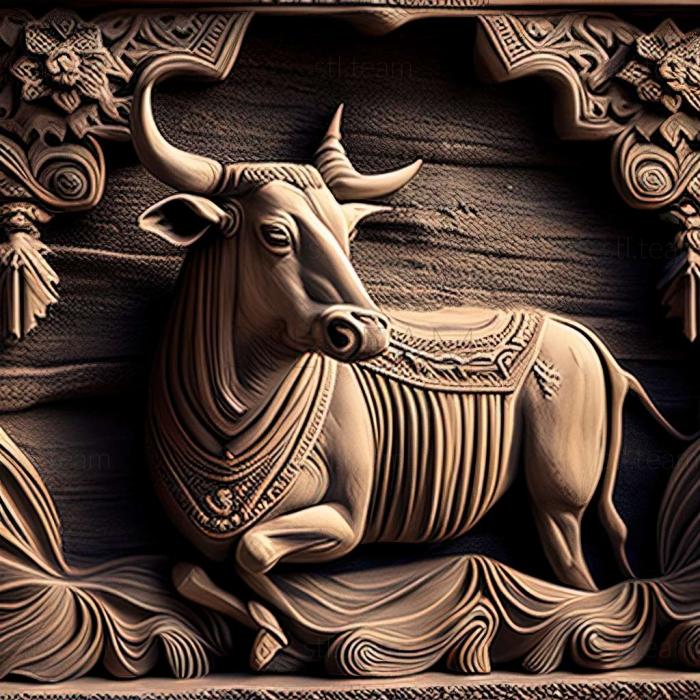 3D model Gangotri cow famous animal (STL)